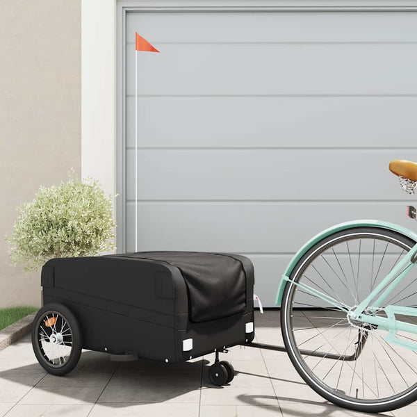 Reboque para bicicleta 45 kg ferro preto