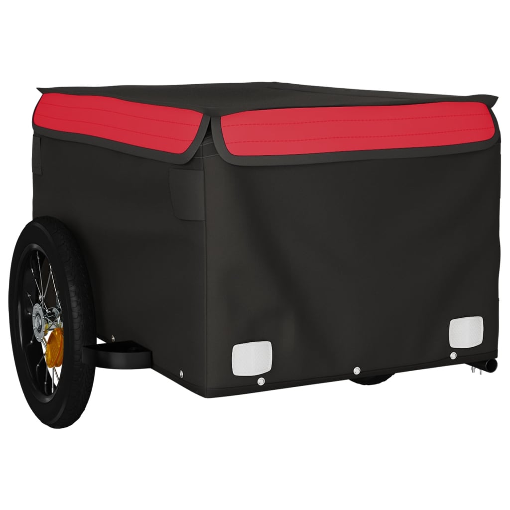 Reboque para bicicleta 30 kg ferro preto e vermelho