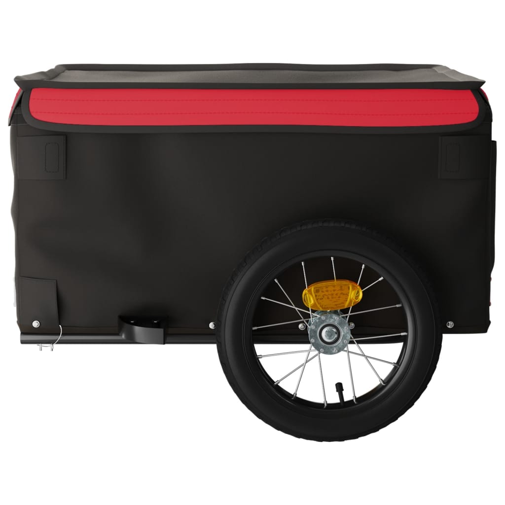 Reboque para bicicleta 30 kg ferro preto e vermelho