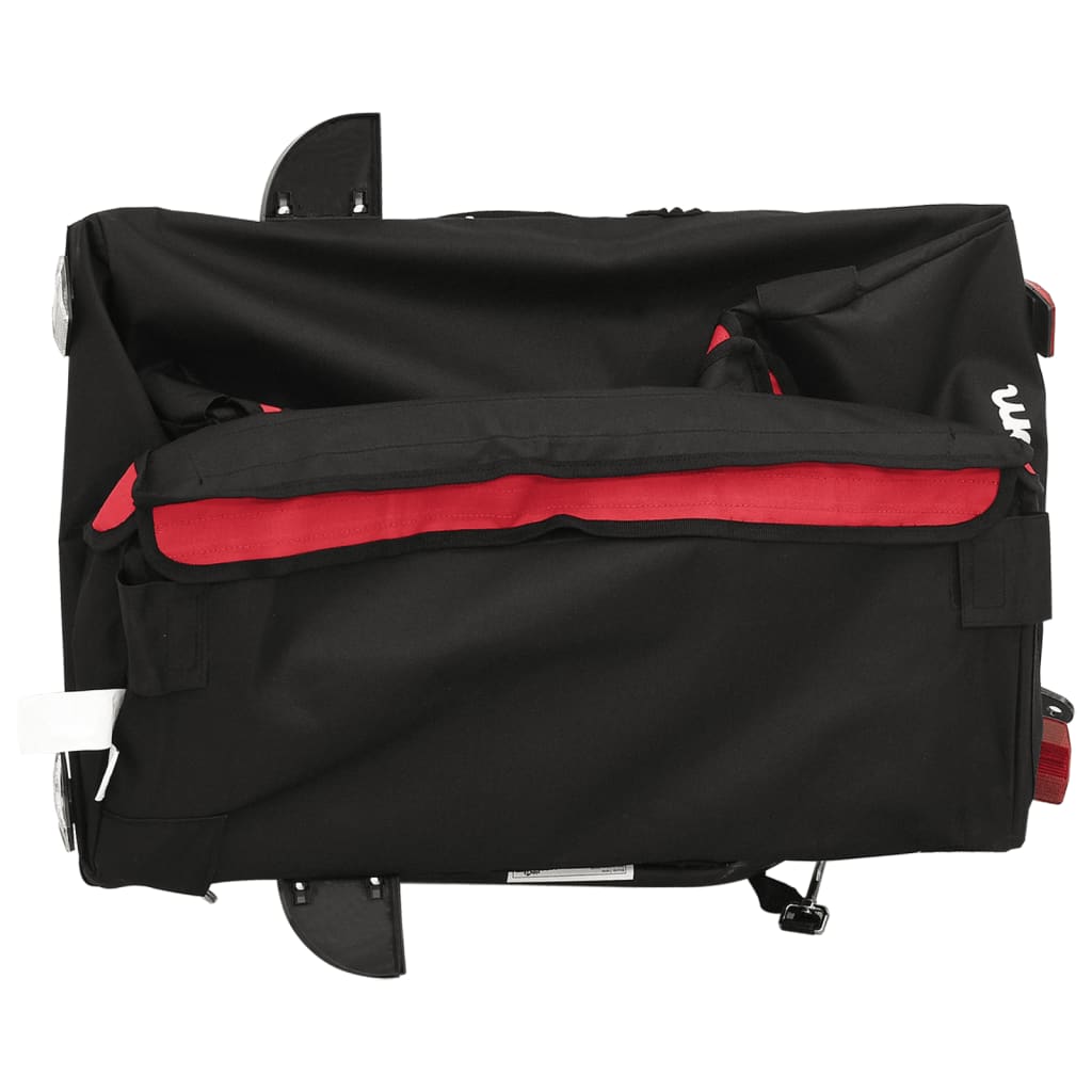 Reboque para bicicleta 30 kg ferro preto e vermelho