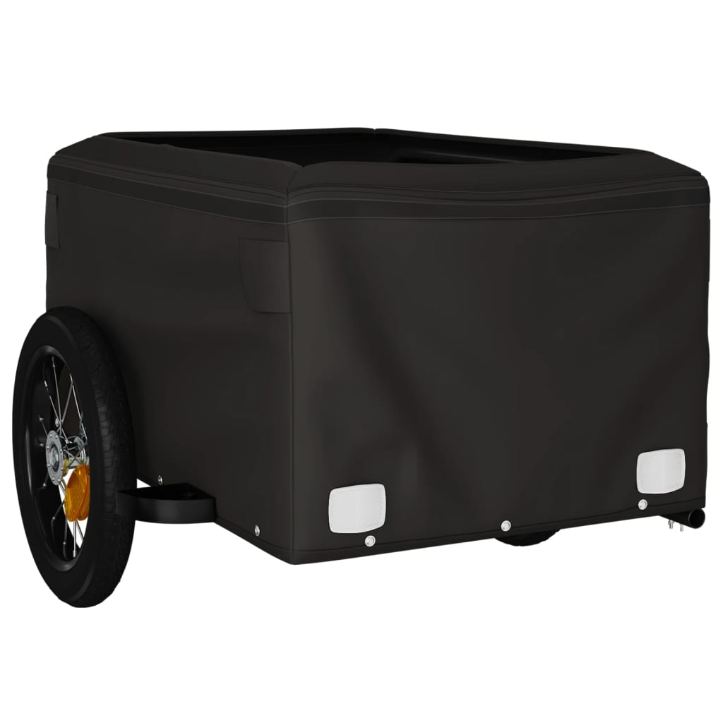 Reboque para bicicleta 30 kg ferro preto e verde