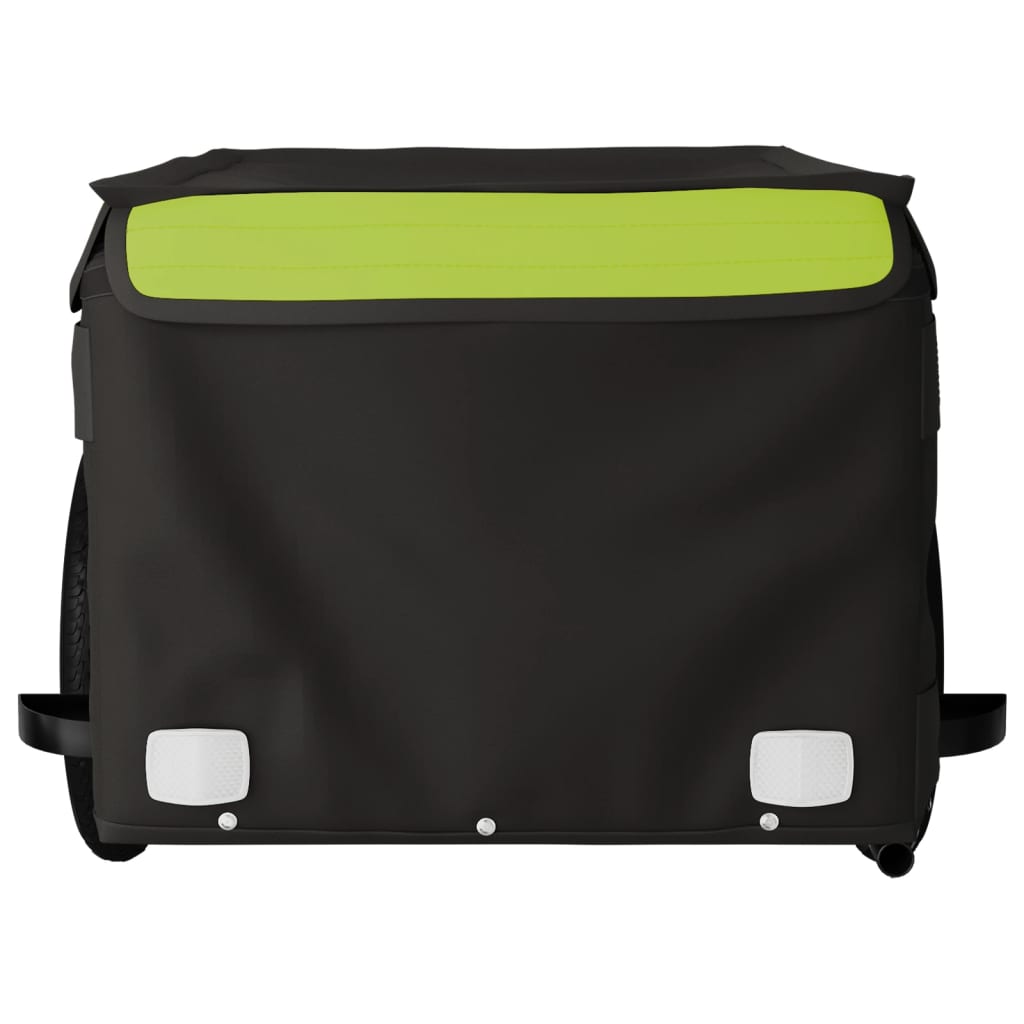 Reboque para bicicleta 30 kg ferro preto e verde
