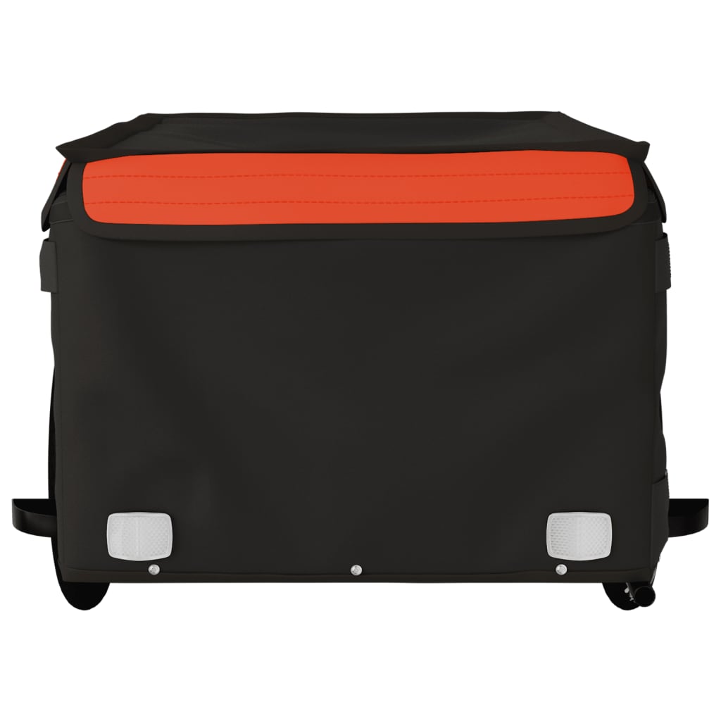 Reboque para bicicleta 45 kg ferro preto e laranja