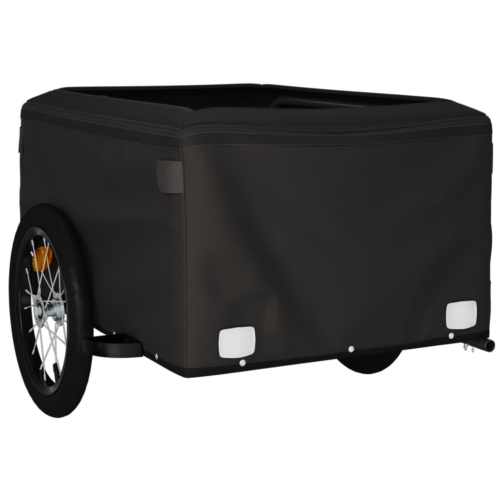 Reboque para bicicleta 45 kg ferro preto e amarelo