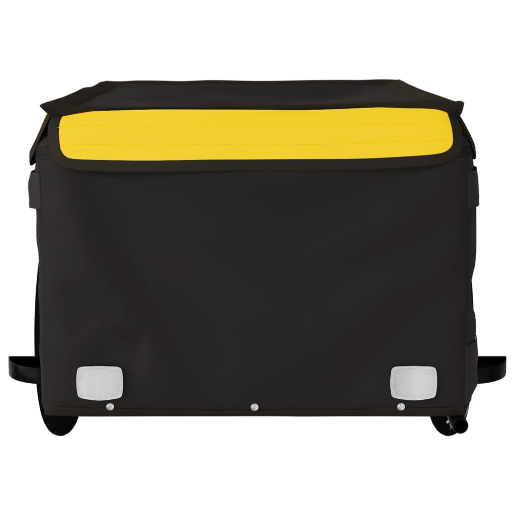 Reboque para bicicleta 45 kg ferro preto e amarelo