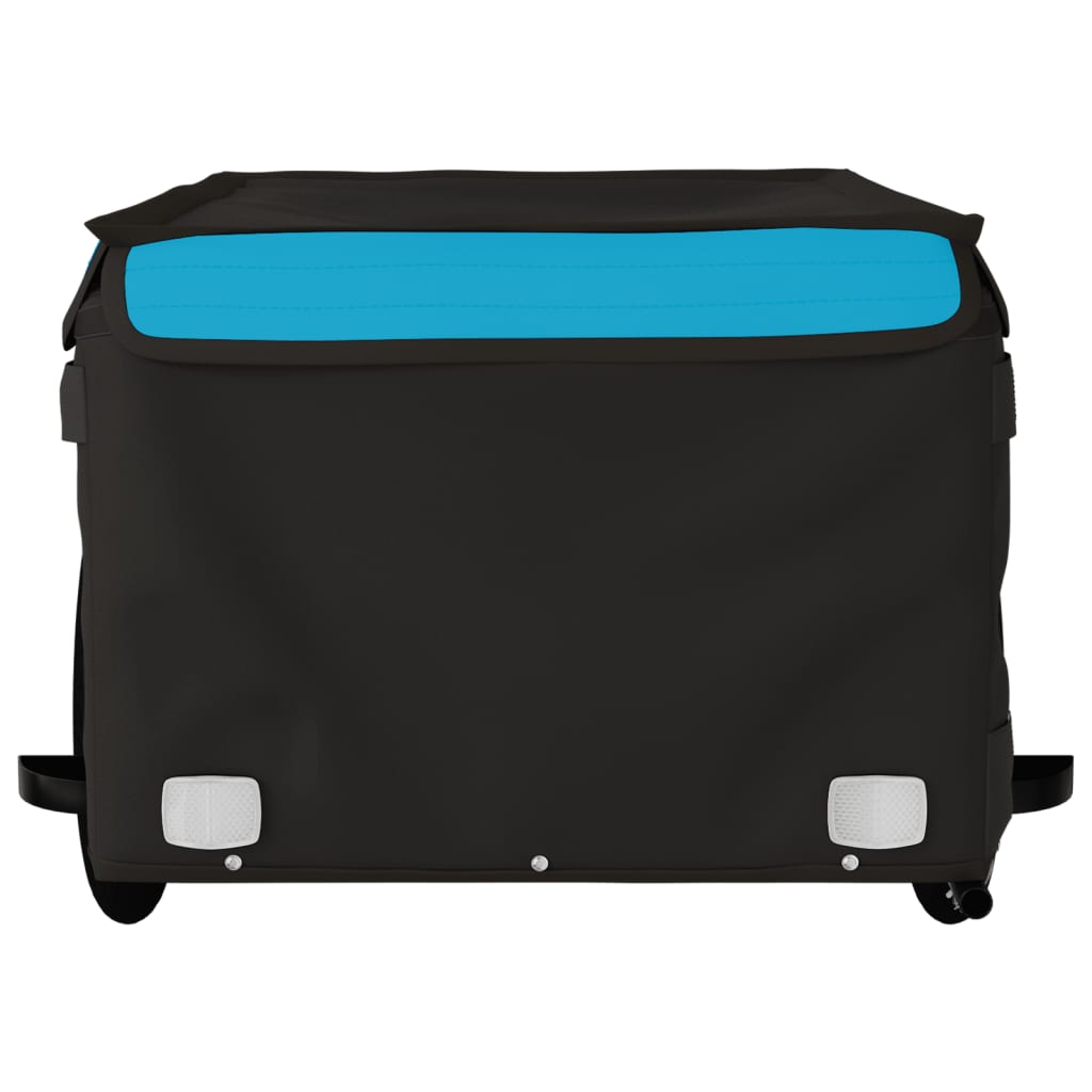 Reboque para bicicleta 45 kg ferro preto e azul