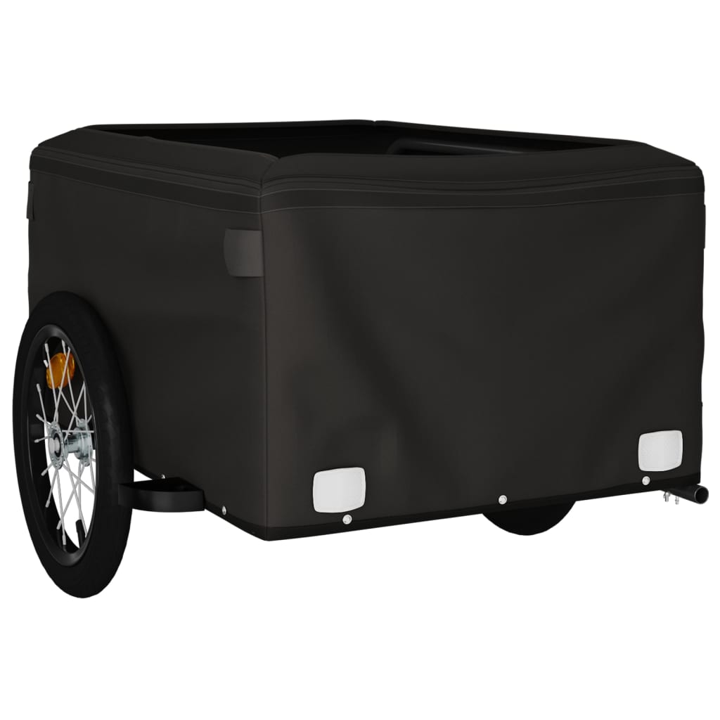 Reboque para bicicleta 45 kg ferro preto e azul