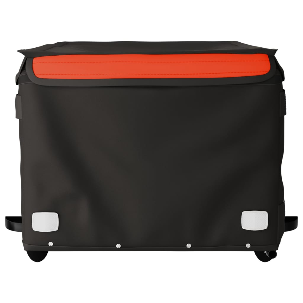 Reboque para bicicleta 45 kg ferro preto e laranja