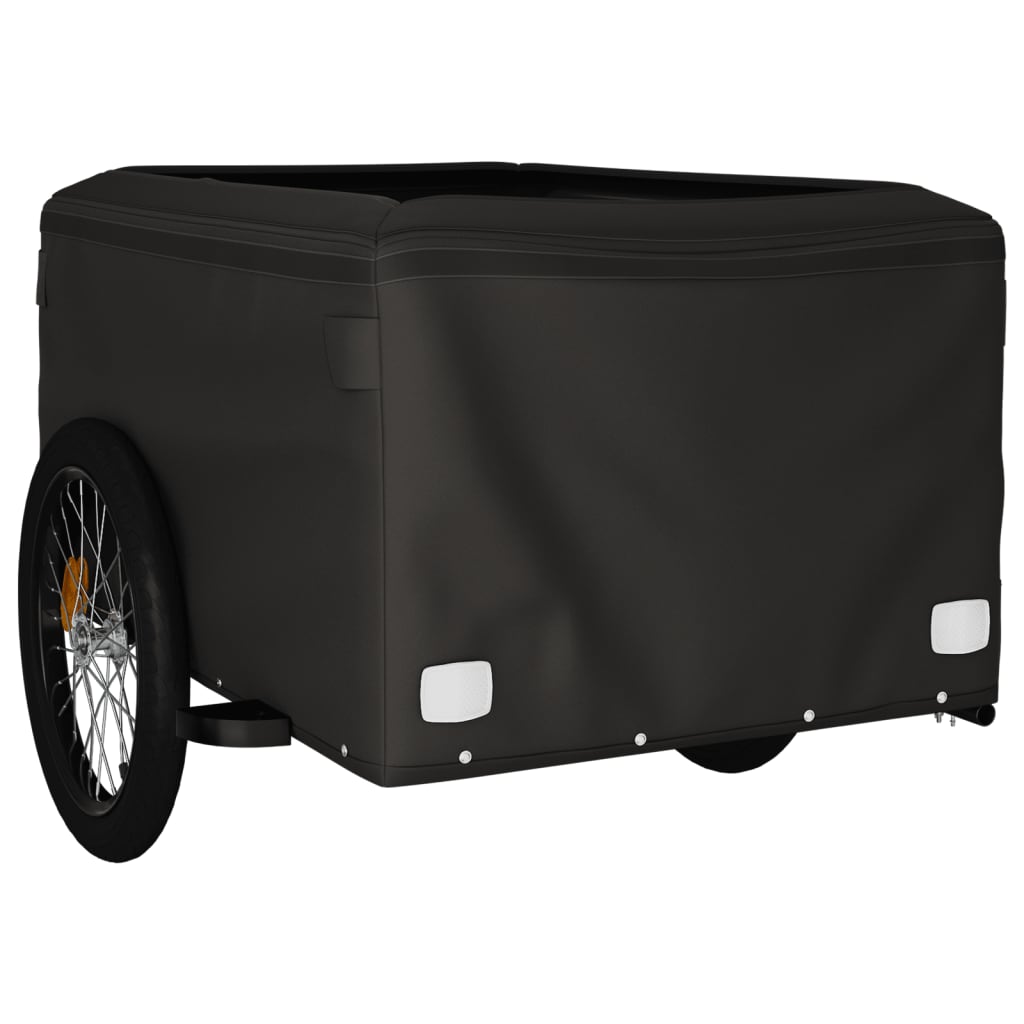 Reboque para bicicleta 45 kg ferro preto e laranja