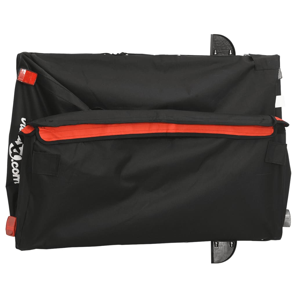 Reboque para bicicleta 45 kg ferro preto e laranja