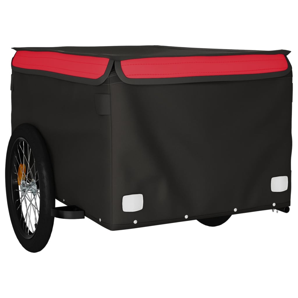 Reboque para bicicleta 45 kg ferro preto e vermelho