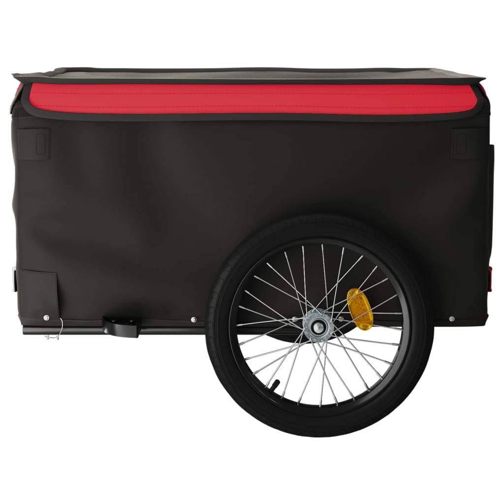 Reboque para bicicleta 45 kg ferro preto e vermelho