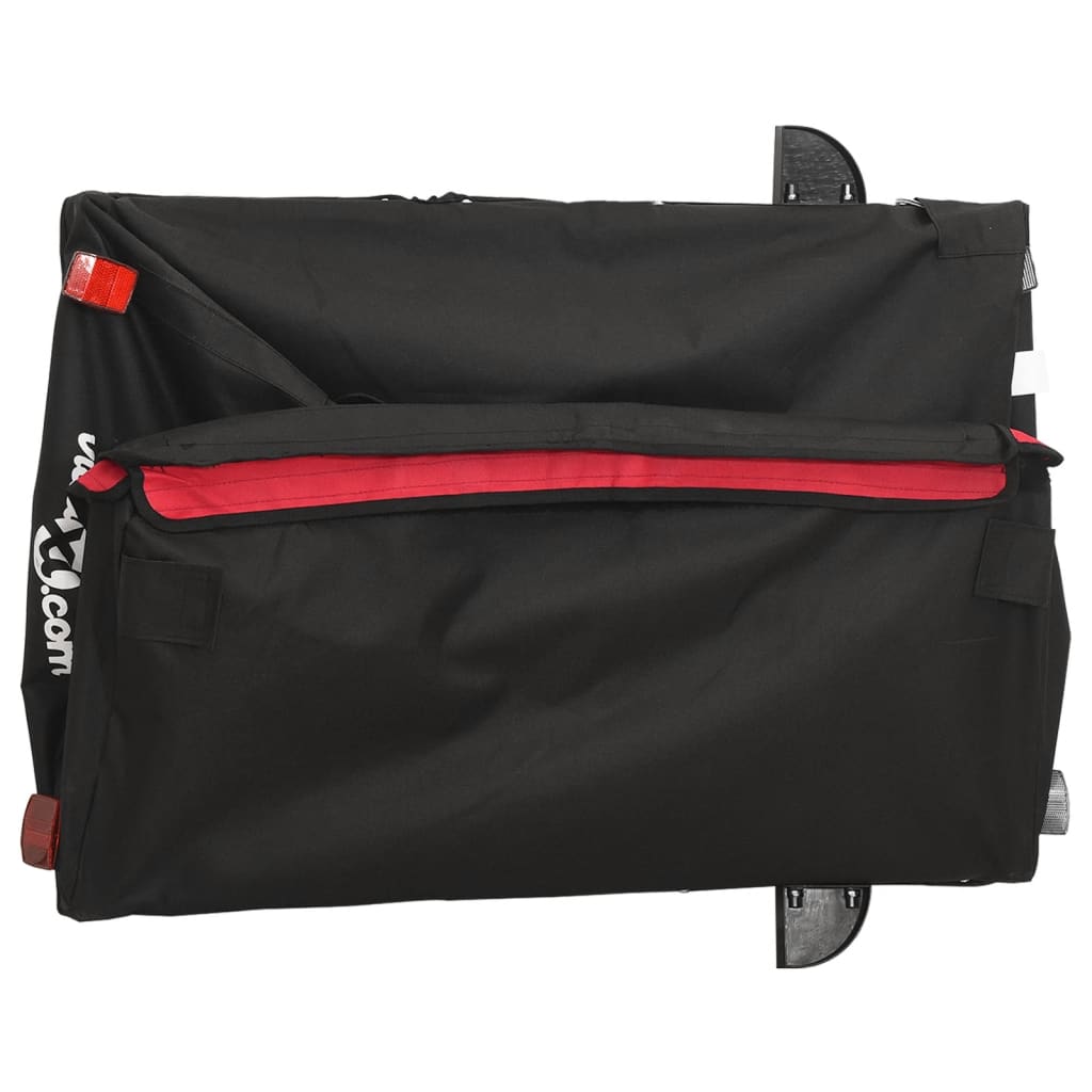 Reboque para bicicleta 45 kg ferro preto e vermelho