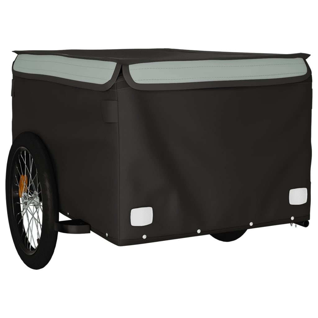 Reboque para bicicleta 45 kg ferro preto e cinza