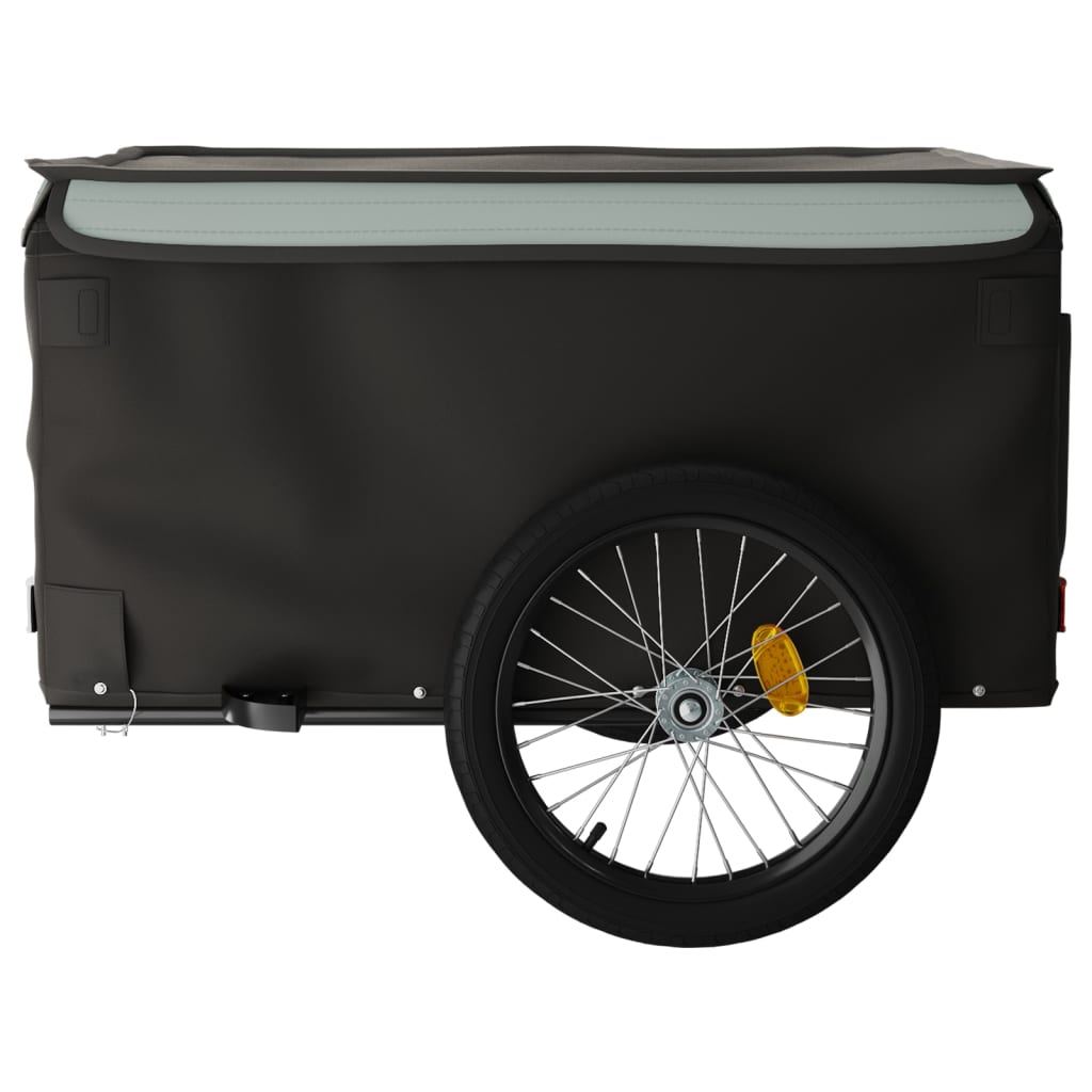 Reboque para bicicleta 45 kg ferro preto e cinza
