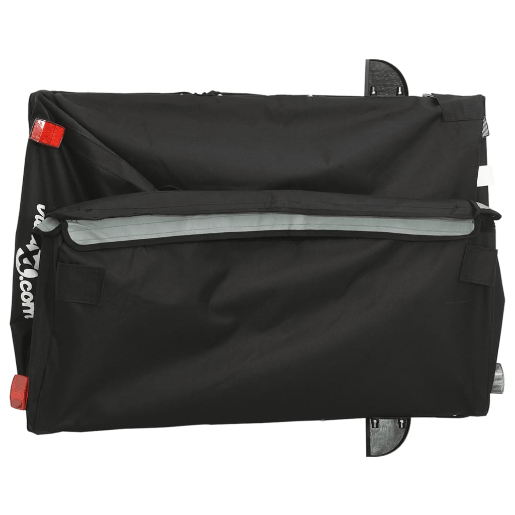 Reboque para bicicleta 45 kg ferro preto e cinza