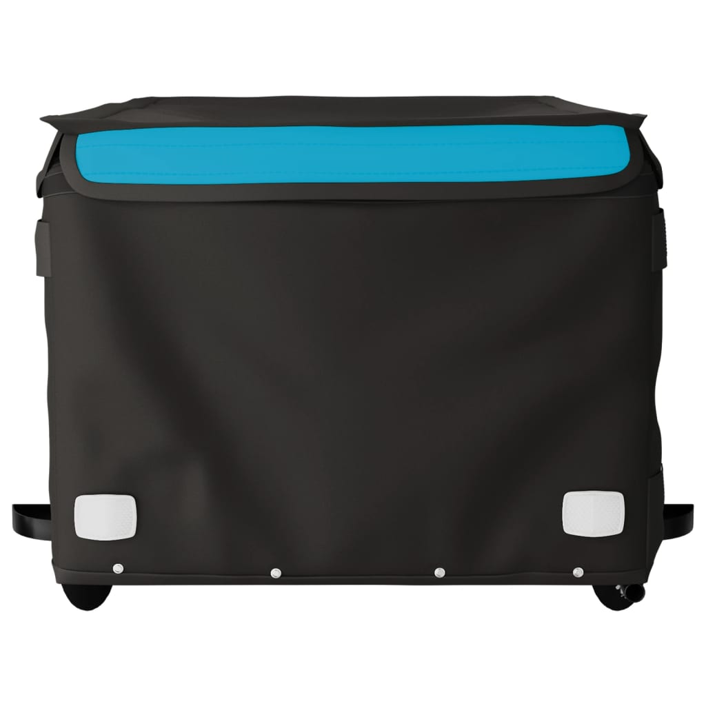 Reboque para bicicleta 45 kg ferro preto e azul