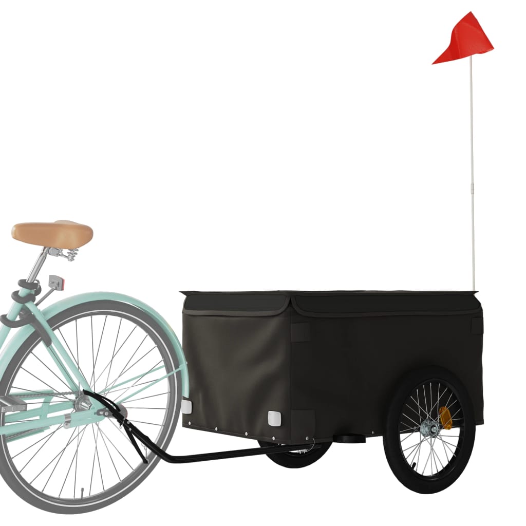 Reboque para bicicleta 45 kg ferro preto