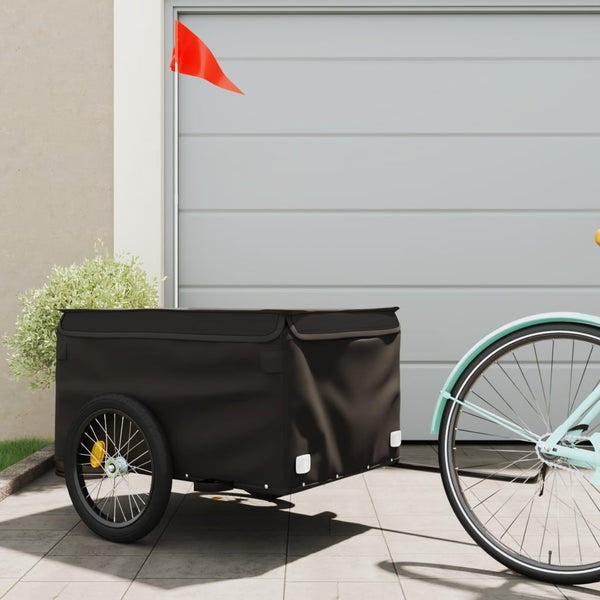 Reboque para bicicleta 45 kg ferro preto