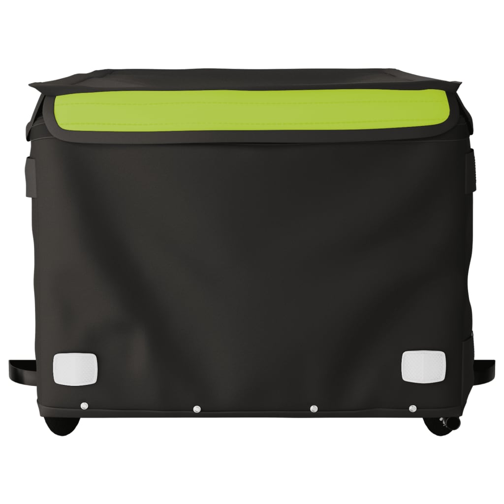 Reboque para bicicleta 45 kg ferro preto e verde