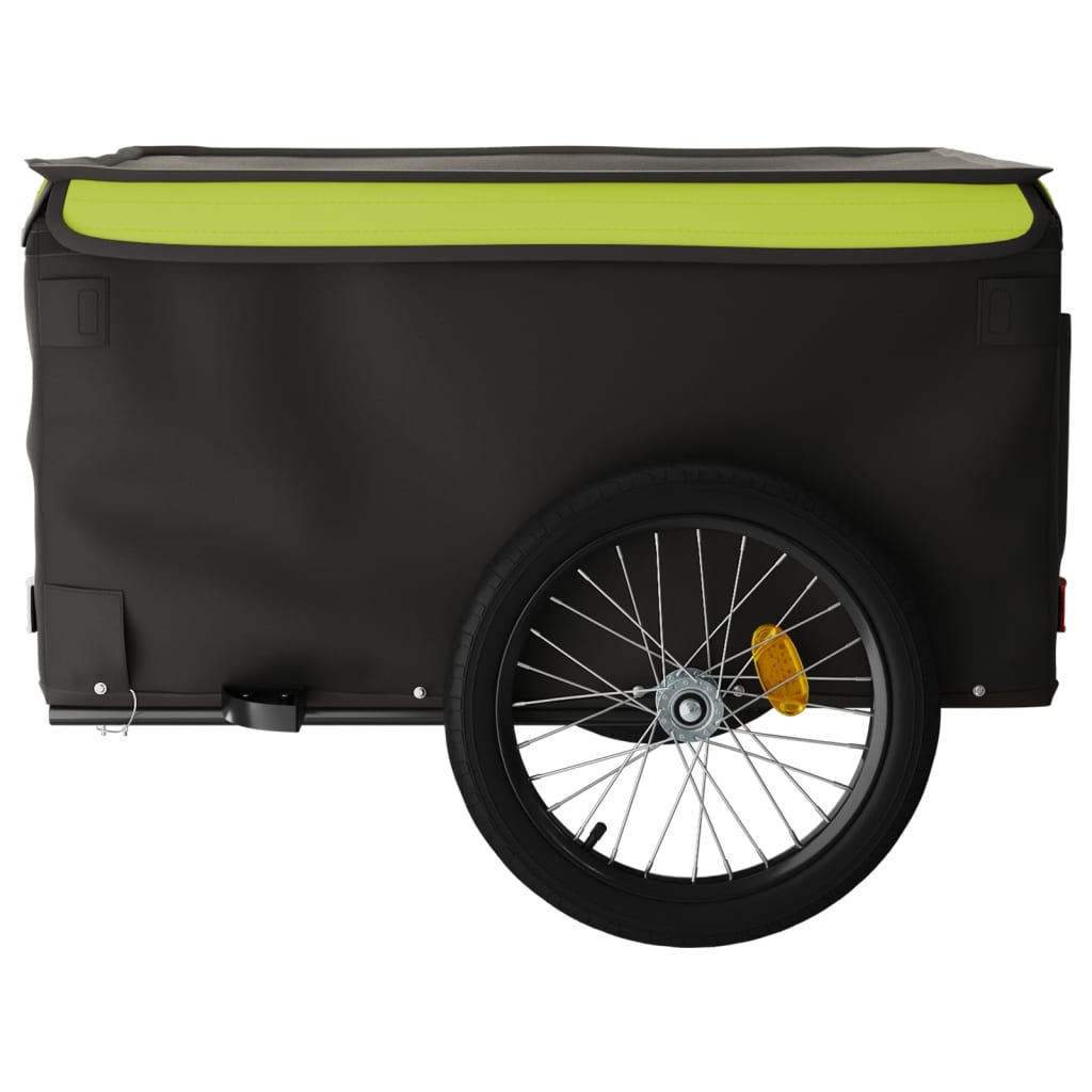 Reboque para bicicleta 45 kg ferro preto e verde