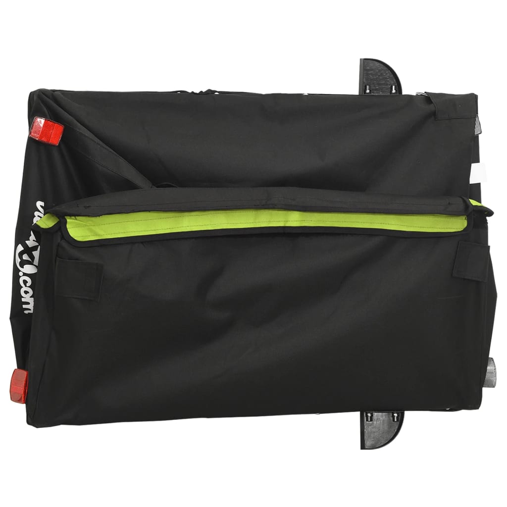 Reboque para bicicleta 45 kg ferro preto e verde