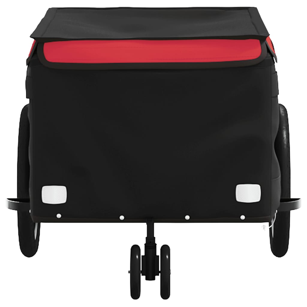 Reboque para bicicleta 30 kg ferro preto e vermelho