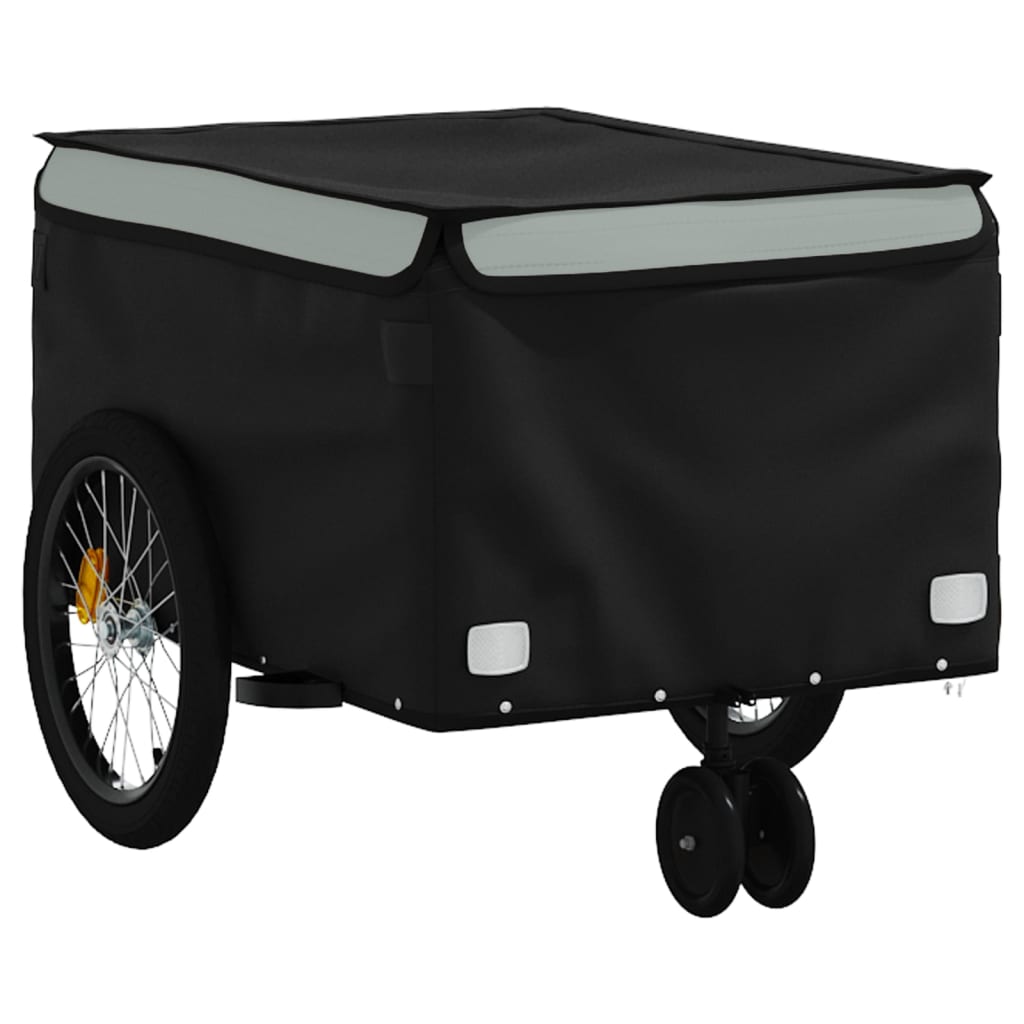 Reboque para bicicleta 30 kg ferro preto e cinza