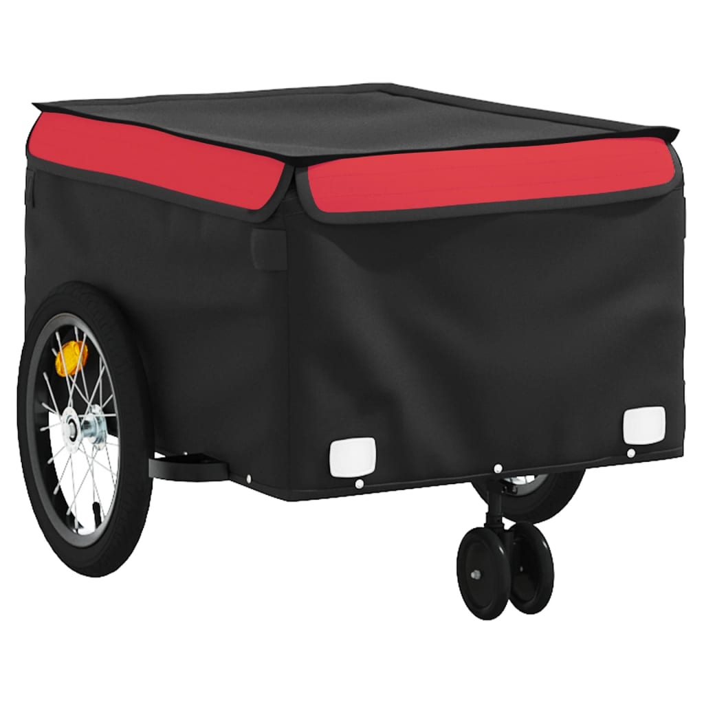 Reboque para bicicleta 45 kg ferro preto e vermelho