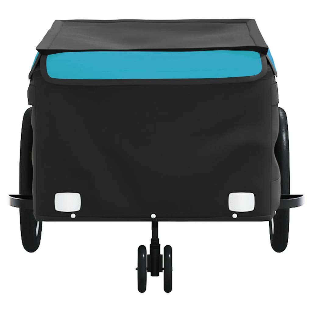 Reboque para bicicleta 45 kg ferro preto e azul