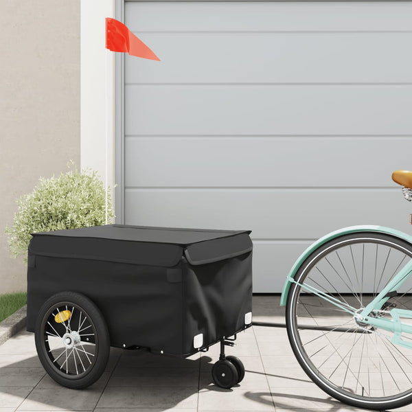 Reboque para bicicleta 45 kg ferro preto