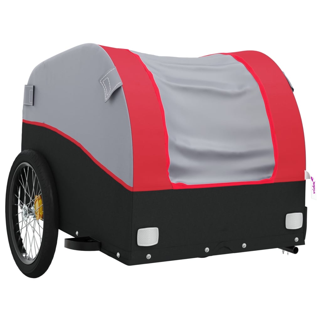 Reboque para bicicleta 45 kg ferro preto e vermelho