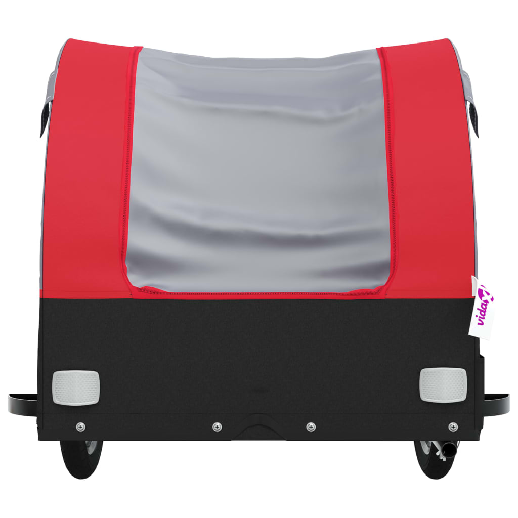 Reboque para bicicleta 45 kg ferro preto e vermelho