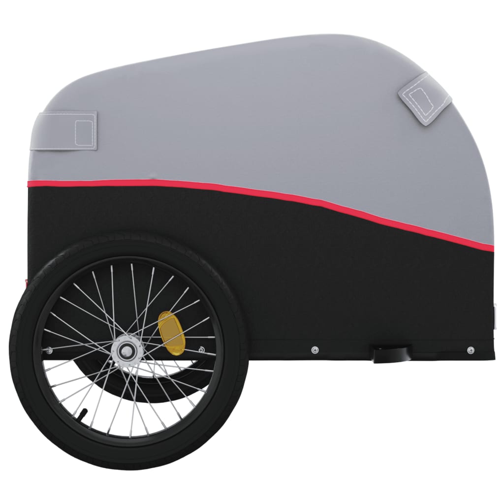 Reboque para bicicleta 45 kg ferro preto e vermelho