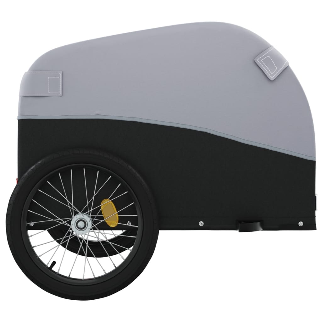 Reboque para bicicleta 45 kg ferro preto e cinza