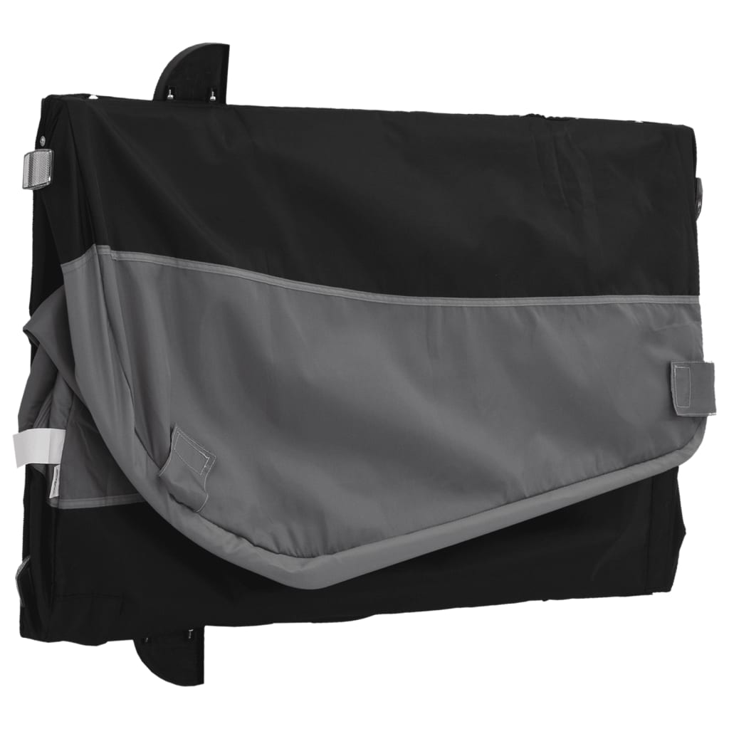 Reboque para bicicleta 45 kg ferro preto e cinza