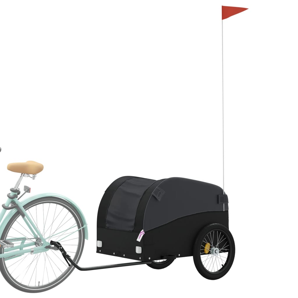 Reboque para bicicleta 45 kg ferro preto