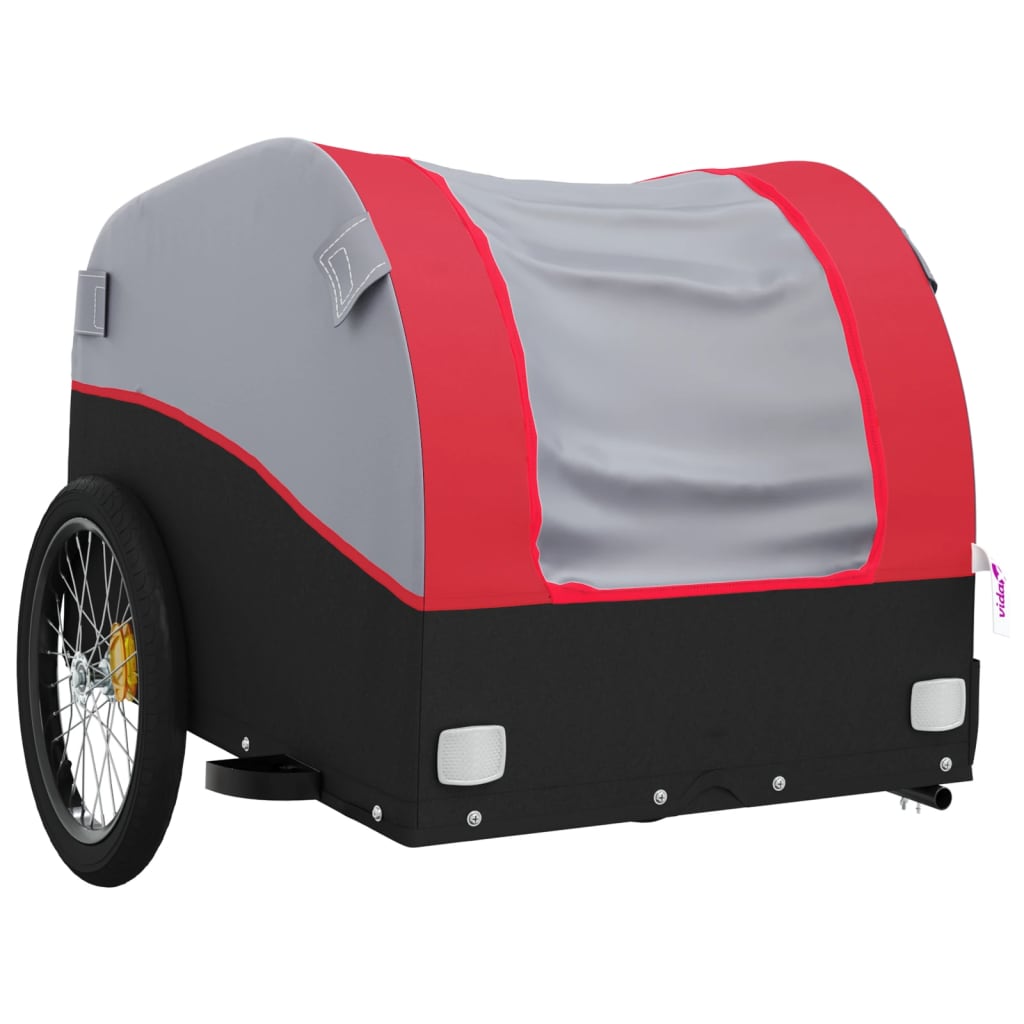 Reboque para bicicleta 45 kg ferro preto e vermelho