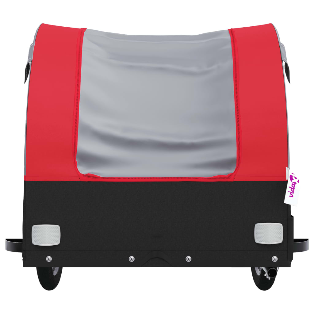 Reboque para bicicleta 45 kg ferro preto e vermelho