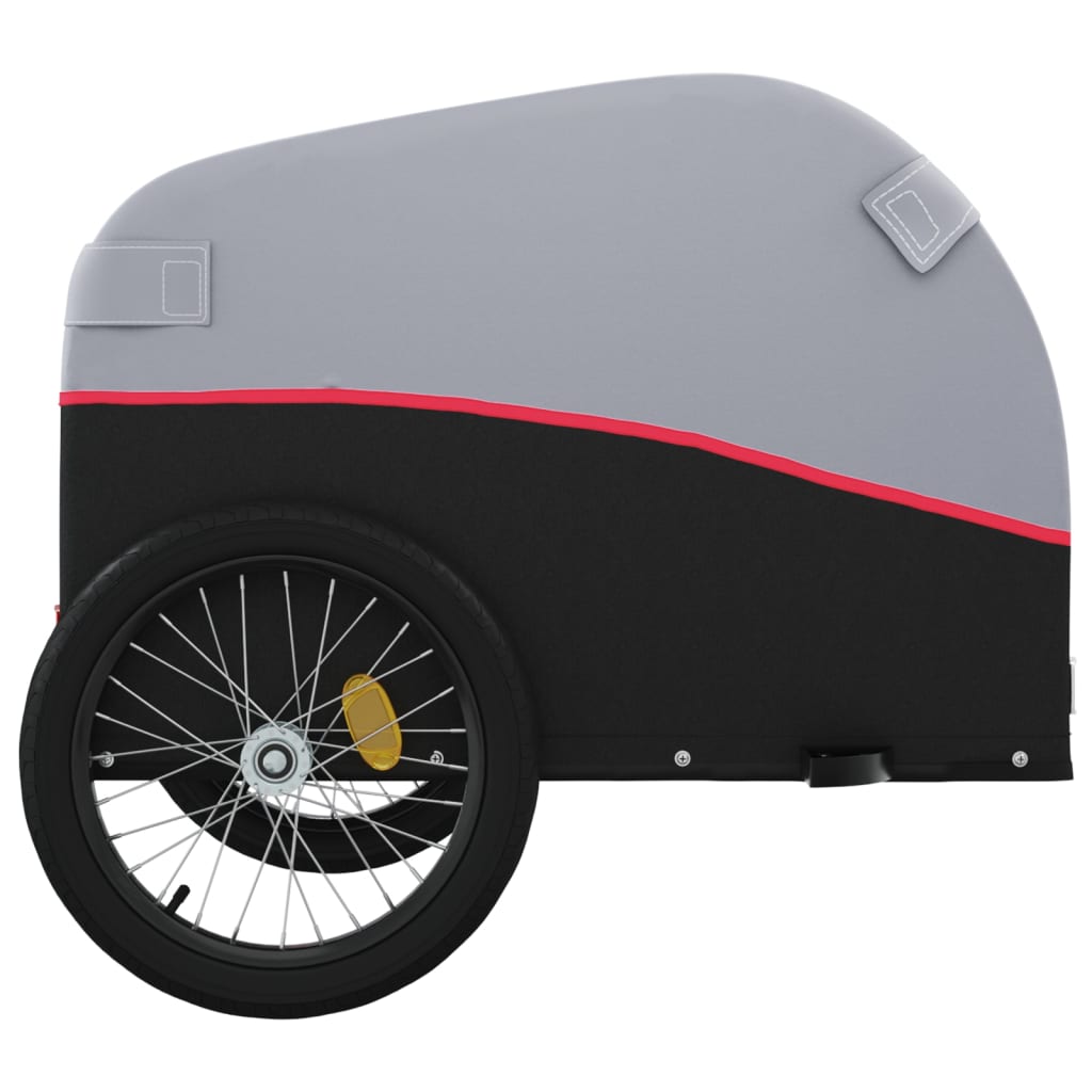 Reboque para bicicleta 45 kg ferro preto e vermelho