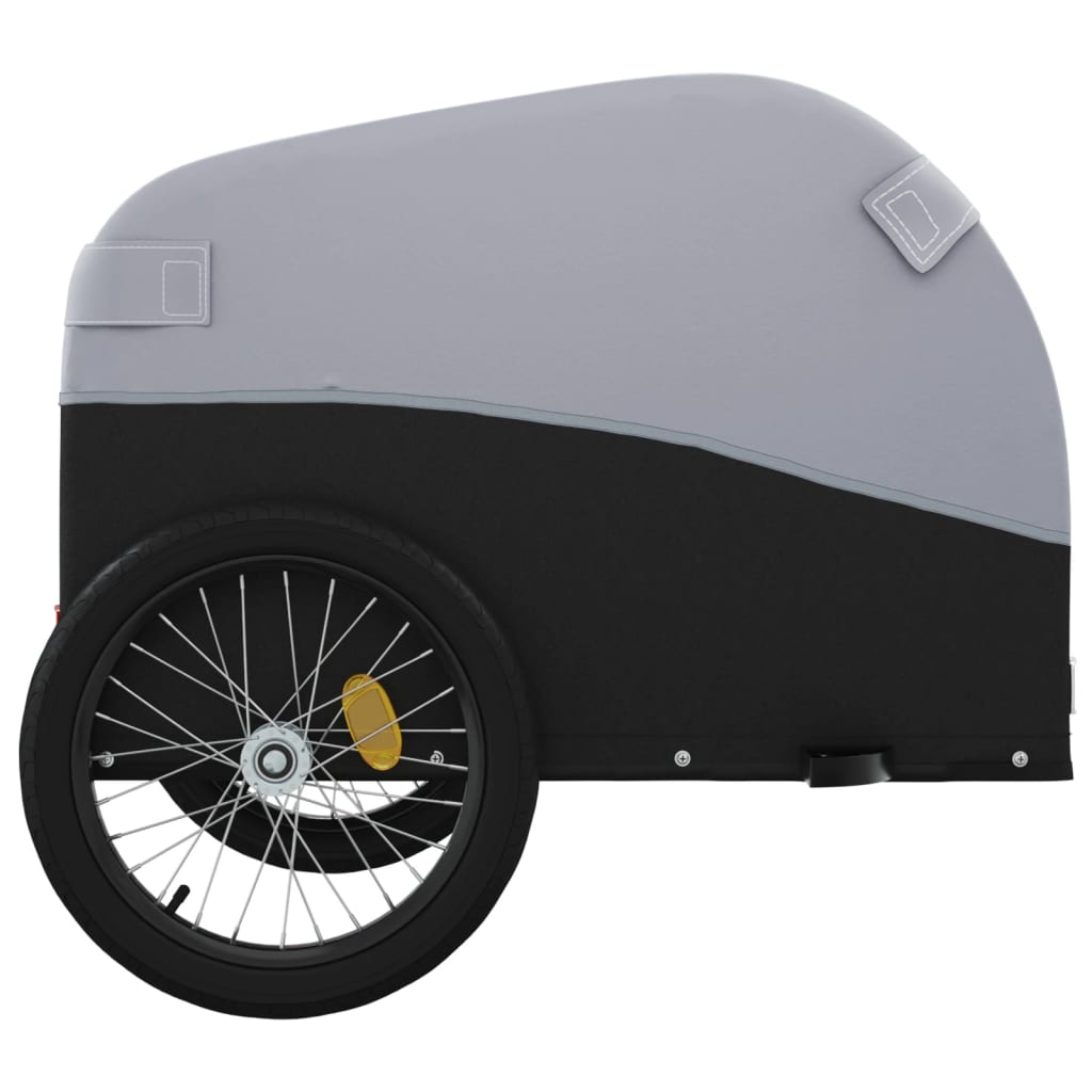 Reboque para bicicleta 45 kg ferro preto e cinza