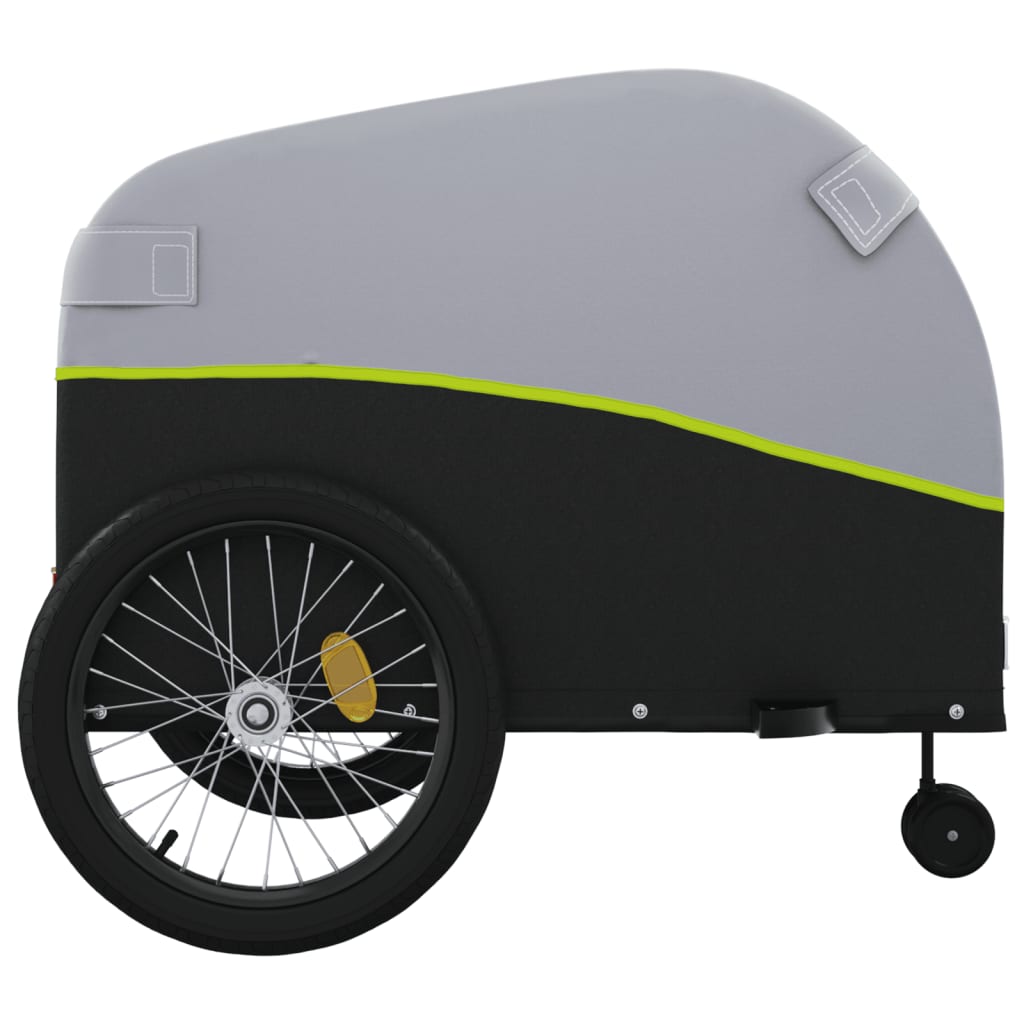 Reboque para bicicleta 45 kg ferro preto e verde