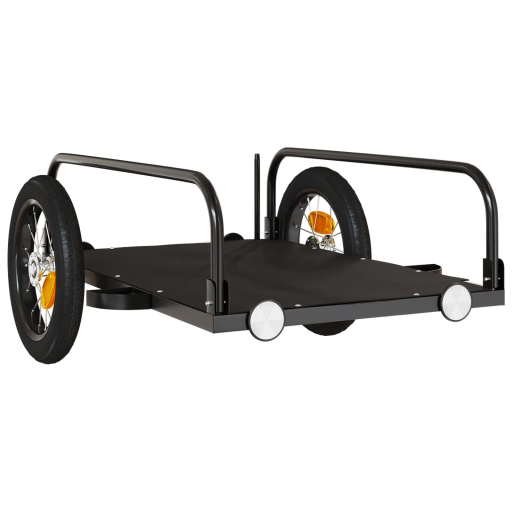 Reboque para bicicleta 122x53x31 cm ferro preto