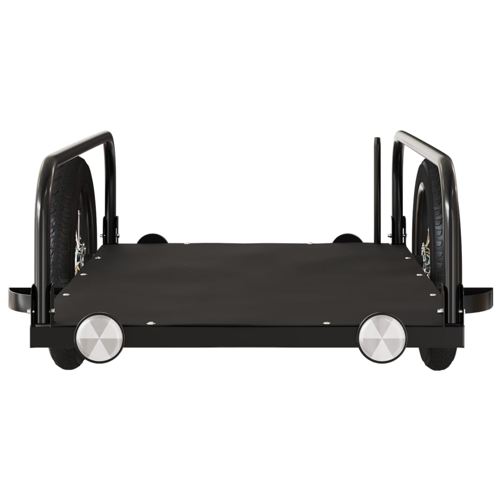 Reboque para bicicleta 122x53x31 cm ferro preto
