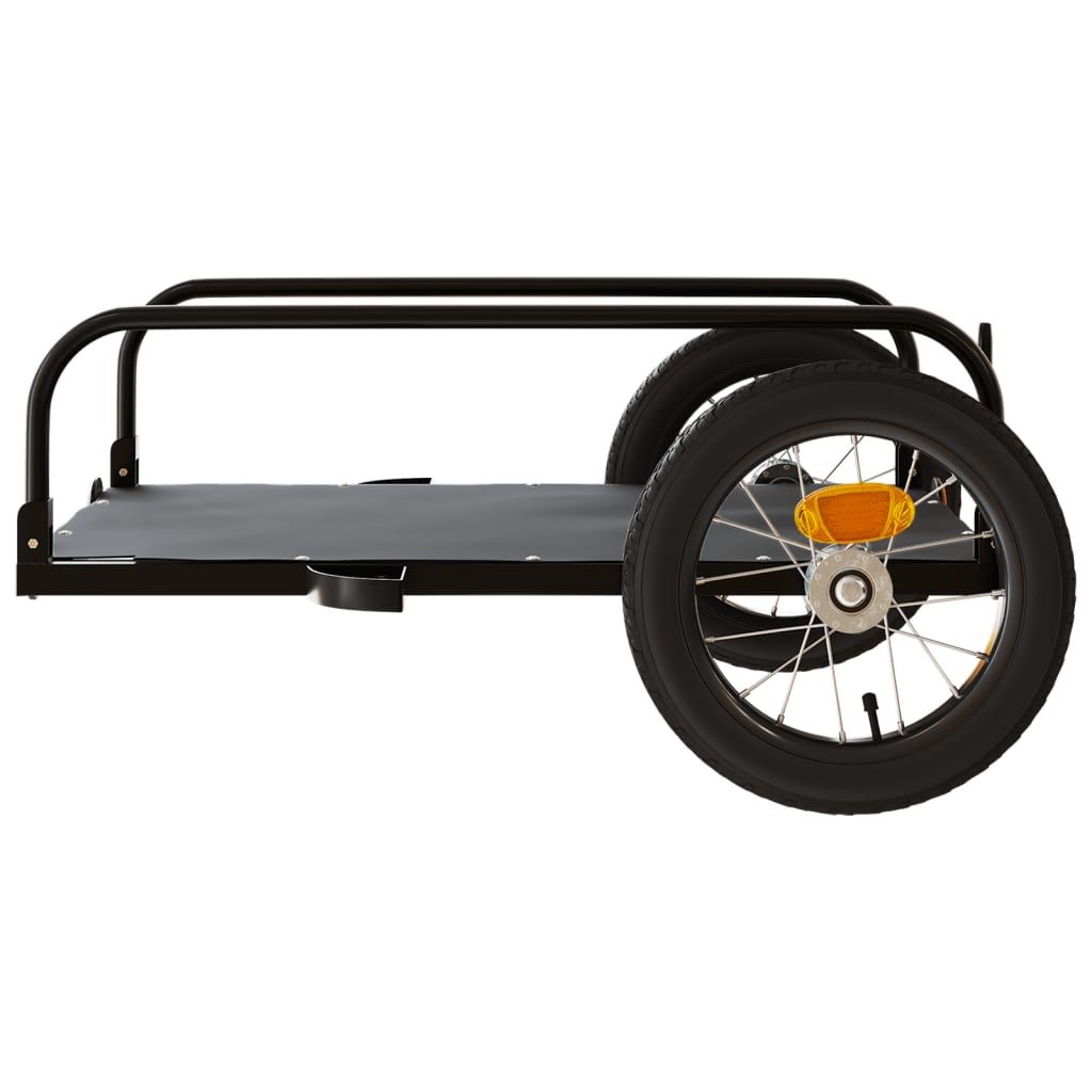 Reboque para bicicleta 122x53x31 cm ferro preto