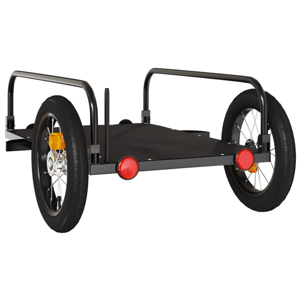 Reboque para bicicleta 122x53x31 cm ferro preto