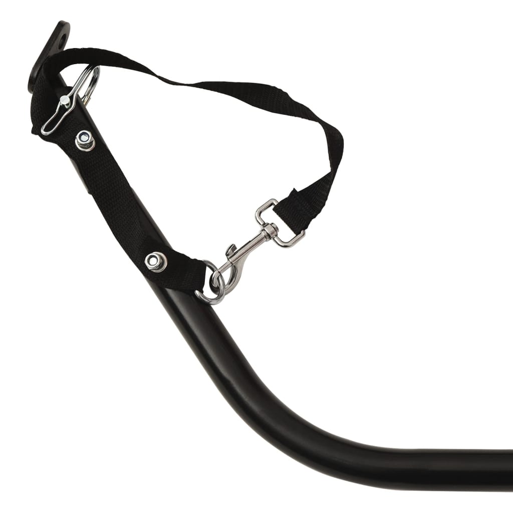 Reboque para bicicleta 122x53x31 cm ferro preto