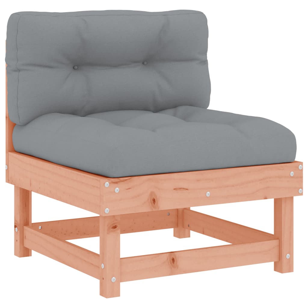 10 pcs conj. lounge jardim c/ almofadões madeira douglas maciça