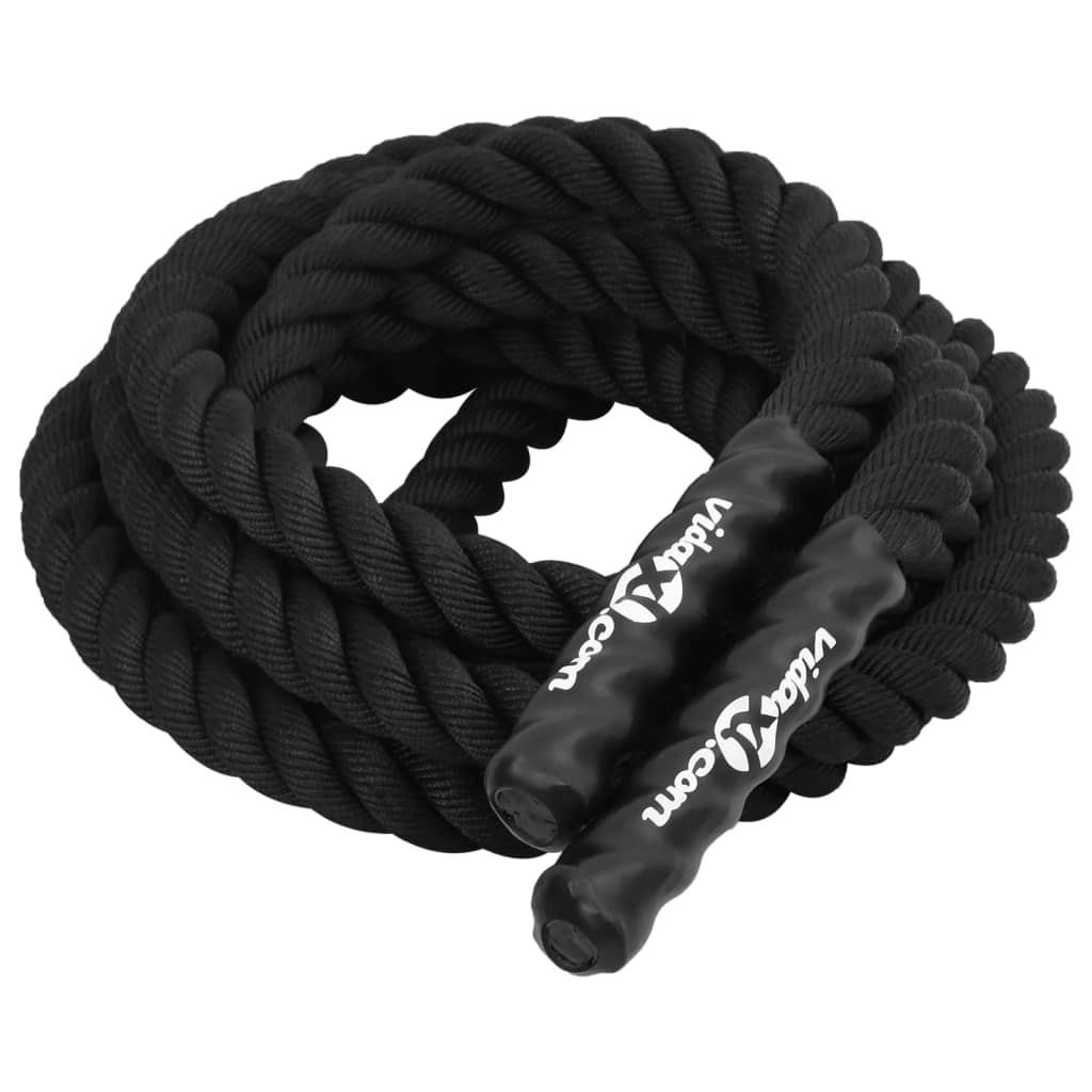 Corda de batalha 6 m 4,5 kg poliéster preto