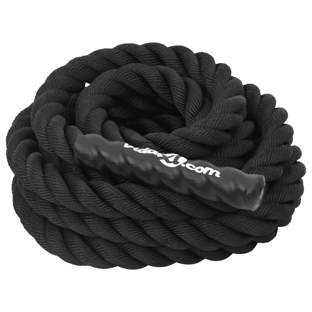 Corda de batalha 6 m 4,5 kg poliéster preto